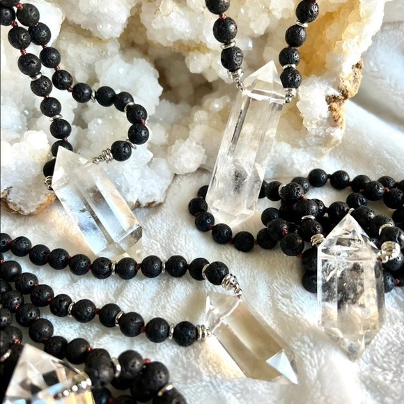 DT Power Quartz + Lava Mala Necklace - Picture 5 of 10